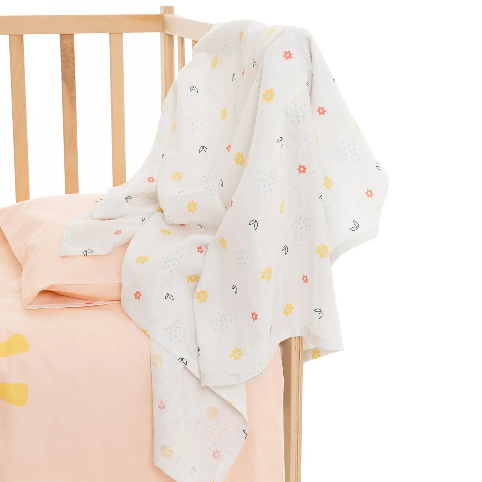 Little Dreams Girl Muslin Blanket - Patterned