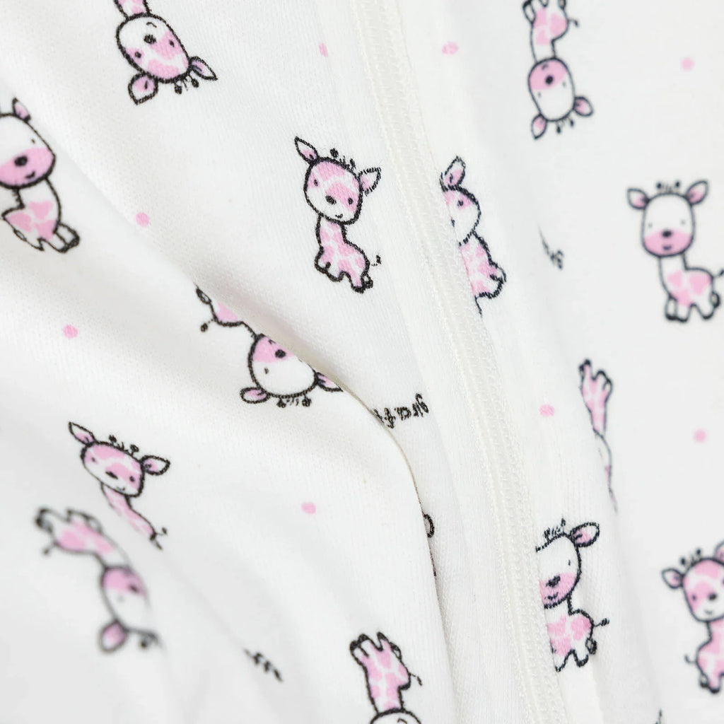 HelloBaby Newborn Baby Girl Footed Jumpsuit - Pink