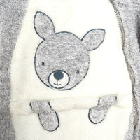 Midimod Newborn Welsoft Kangaroo Footed Jumpsuit - Grey