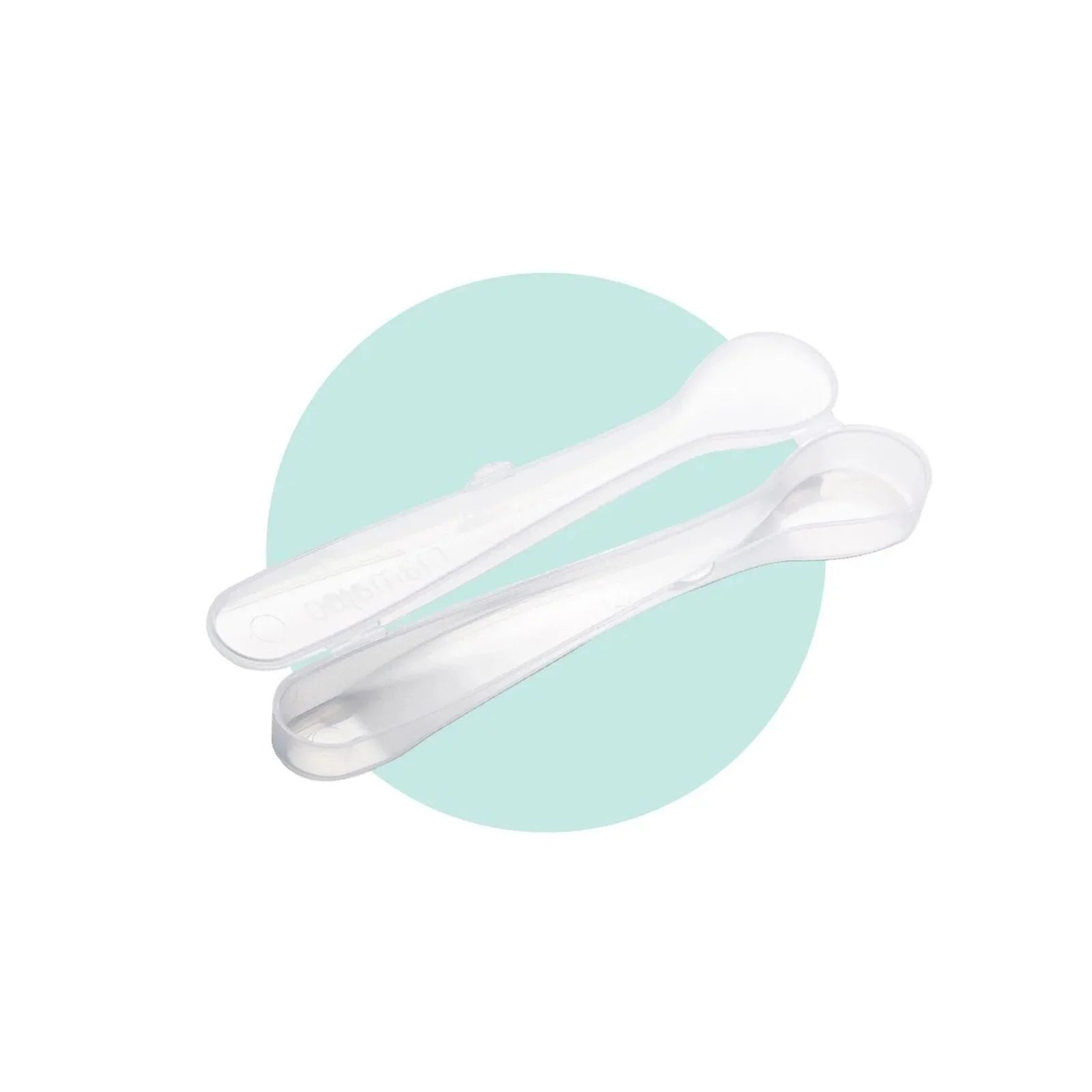 Mamajoo Silicone Spoons with Case Pack of 2 - Powder Pink & Blush