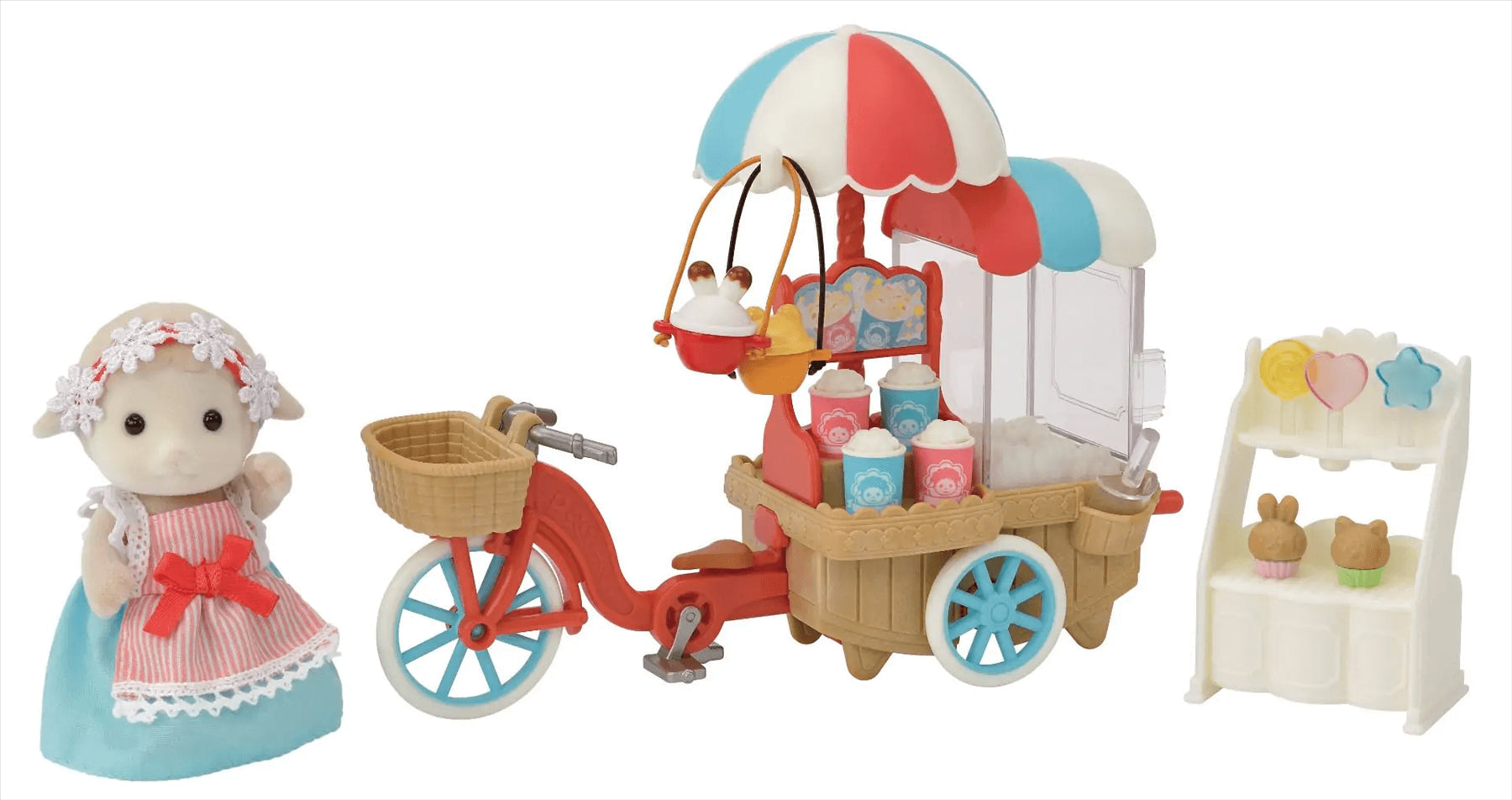 Sylvanian Families Popcorn Delivery Trike Toy Playset for Age 3 and Up