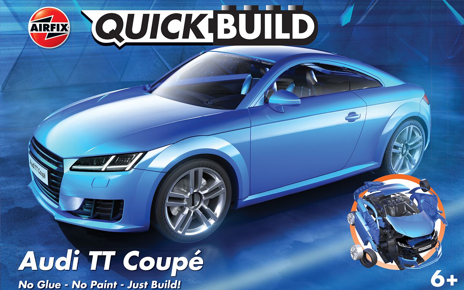 Airfix J6054 Quickbuild Audi TT Coupe Blue Model Car Kit