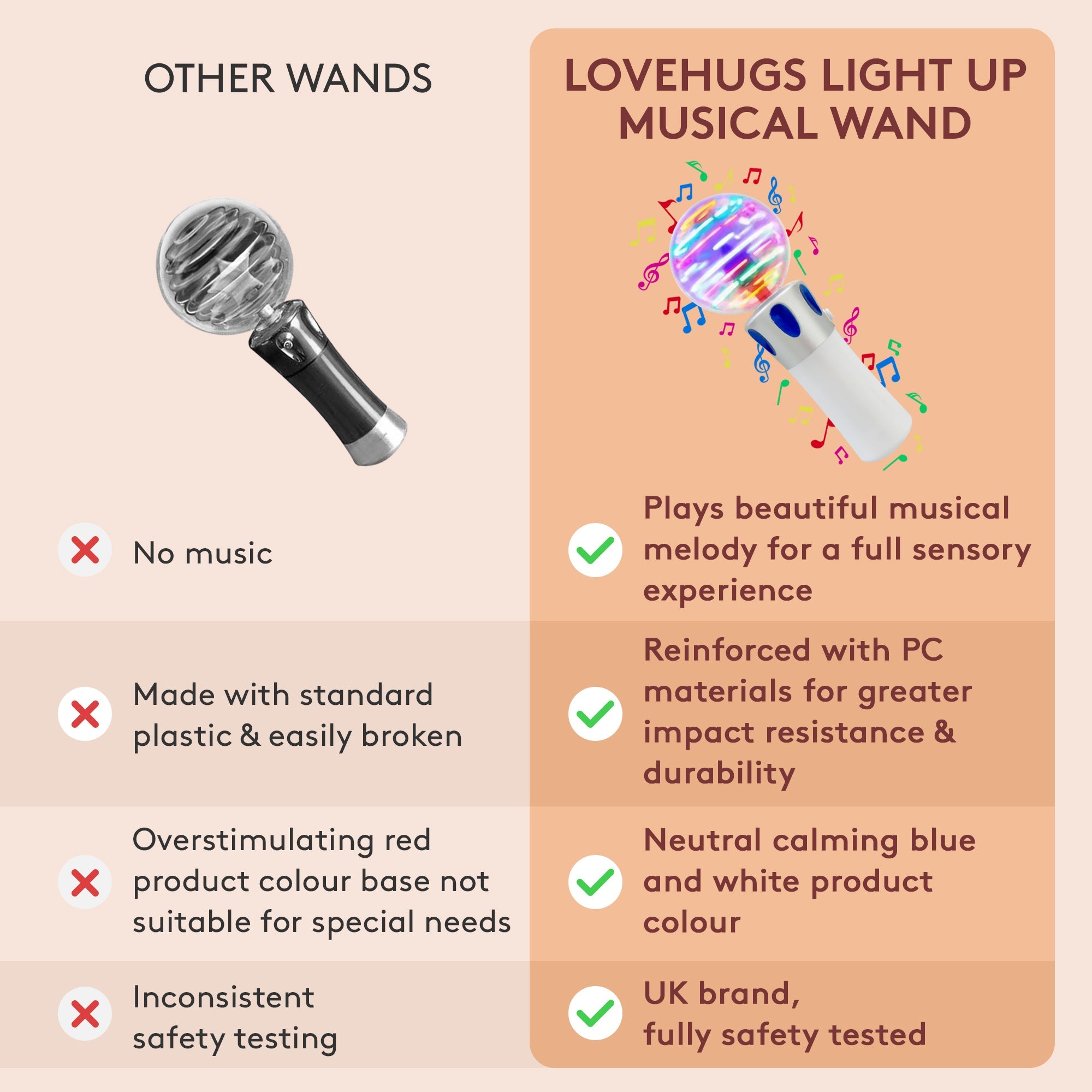 Musical Sensory Light Up Wand