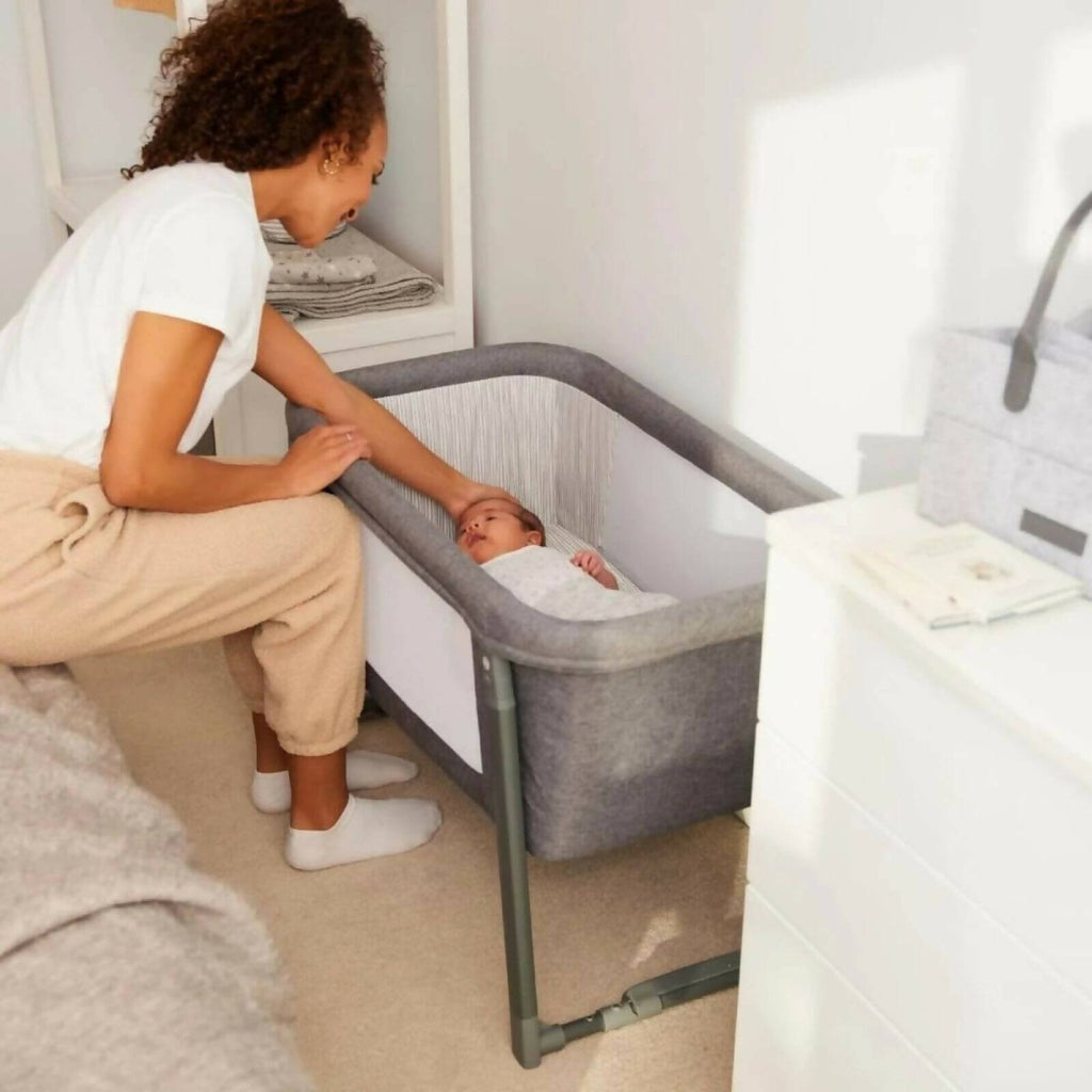 Ickle Bubba Mini Rocker Crib - Space Grey