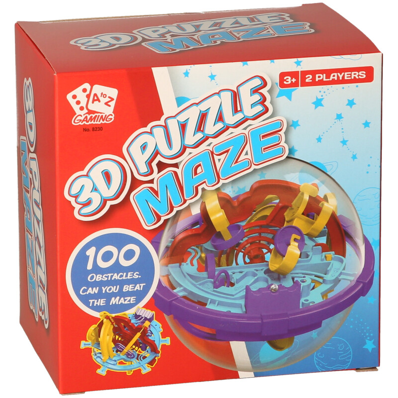 3D Puzzle Maze Ball – 100 Obstacle Brain Teaser Game for Kids & Adults